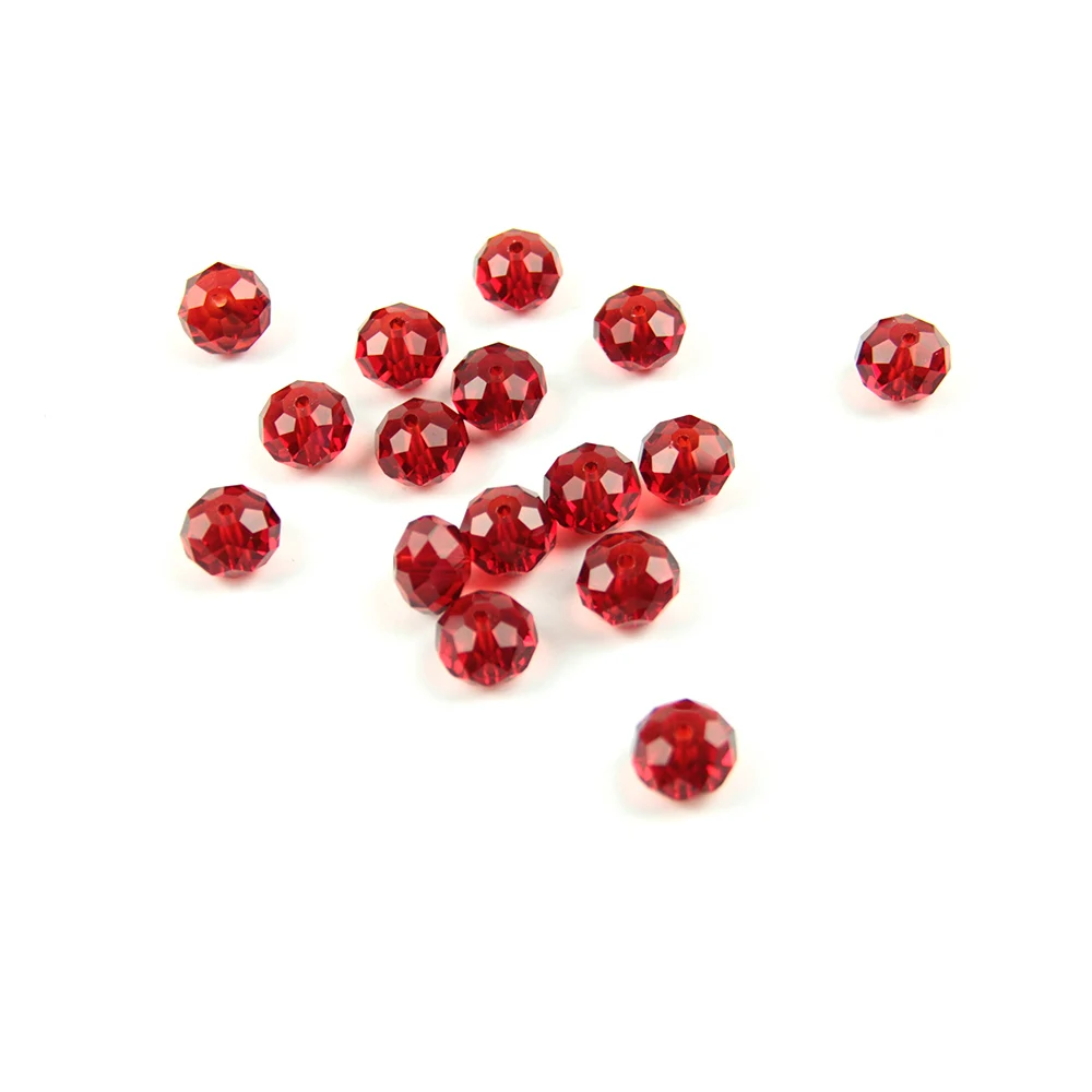 

700pcs/Pack 0.39Inch Crystal Glass Rondelle Beads Siam Color Glass Loose Spacer Beads DIY Jewelry Round Glass Beads New