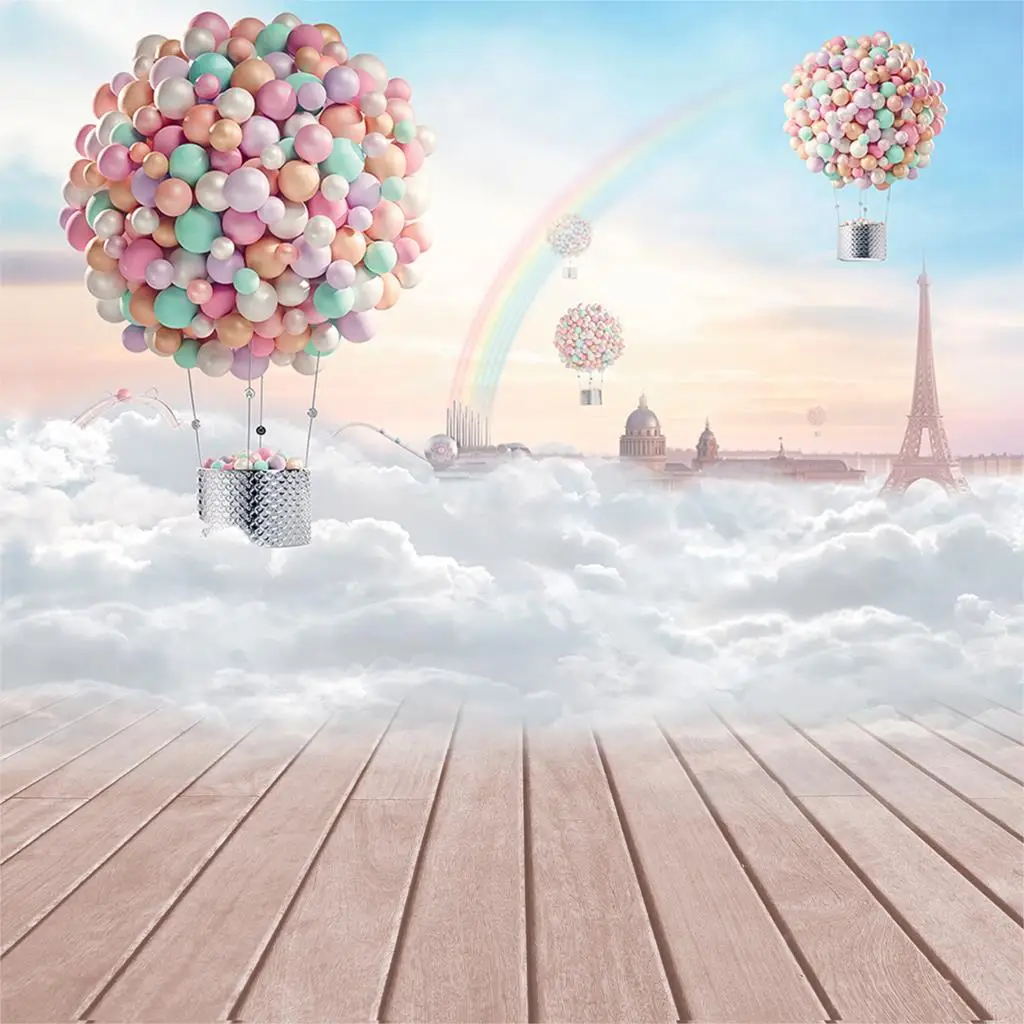 Allenjoy фон для фотосъемки в стране чудес воздушный шар Радуга Эйфелева башня