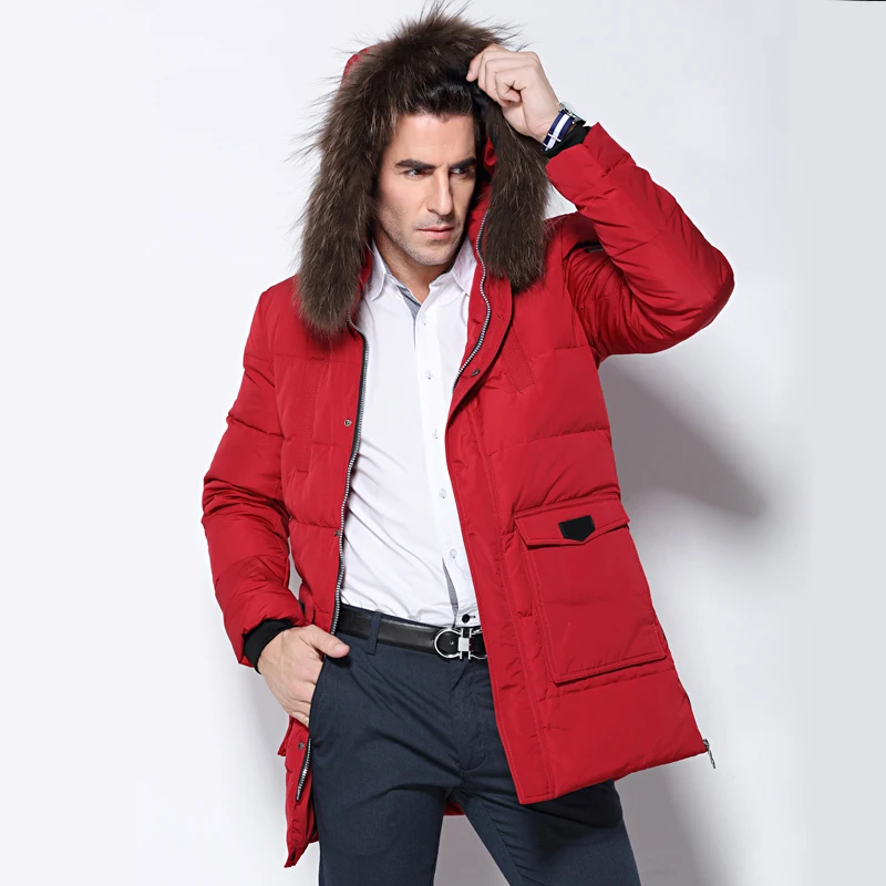 2016 Fashion Parka Coat Men Winter Jacket Men's Male Thickening 80% White Duck Down Down-Jacket Coats Plus Size | Мужская одежда
