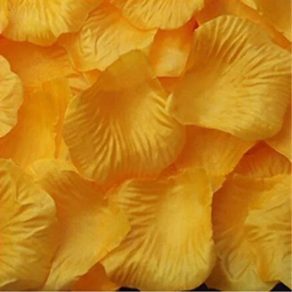 Orange 500 шт многоцветный полиэстер искусственный цветок стол Конфетти декор для венчания искусственные лепестки роз патал цветок - Цвет: Orange