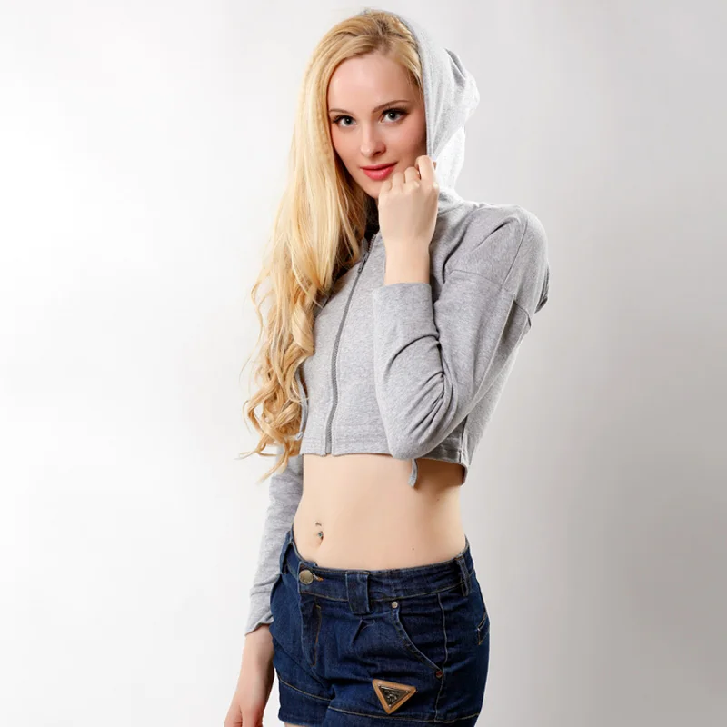 Женский спортивный костюм с длинным рукавом серые хлопковые толстовки капюшоном