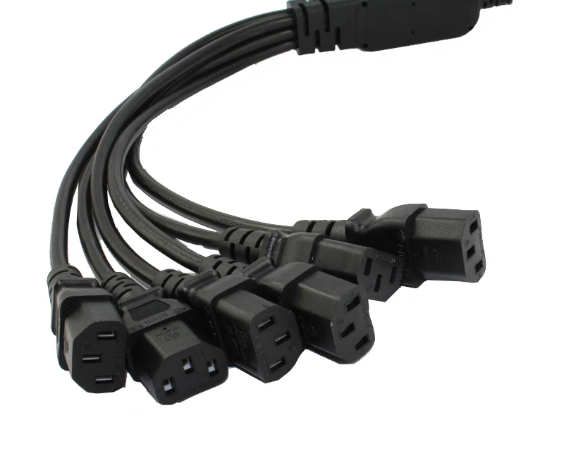 IEC 320 C14 штекер для 6XC13 Женский Y сплиттер шнур питания C14 до 6 x C13 250 В/10A шесть раз C13 удлинитель провод шнур питания