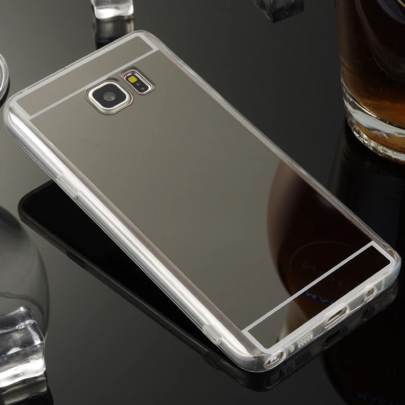 Note5 роскошный блестящий зеркальный чехол для samsung Galaxy Note 5 V N9200 прозрачный ТПУ Край