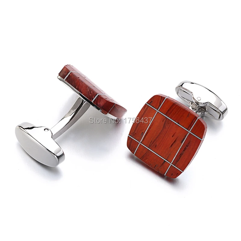 Роскошные деревянные запонки высокое качество брендовые ювелирные изделия