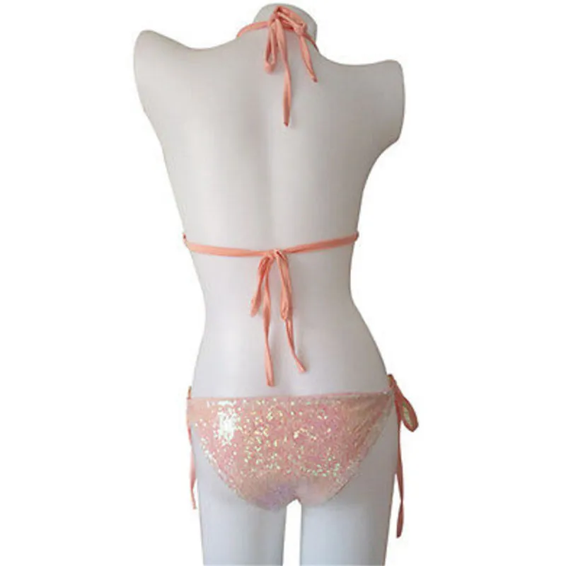Бикини 2017 сексуальные женские комплекты бикини с блестками купальник бандажный
