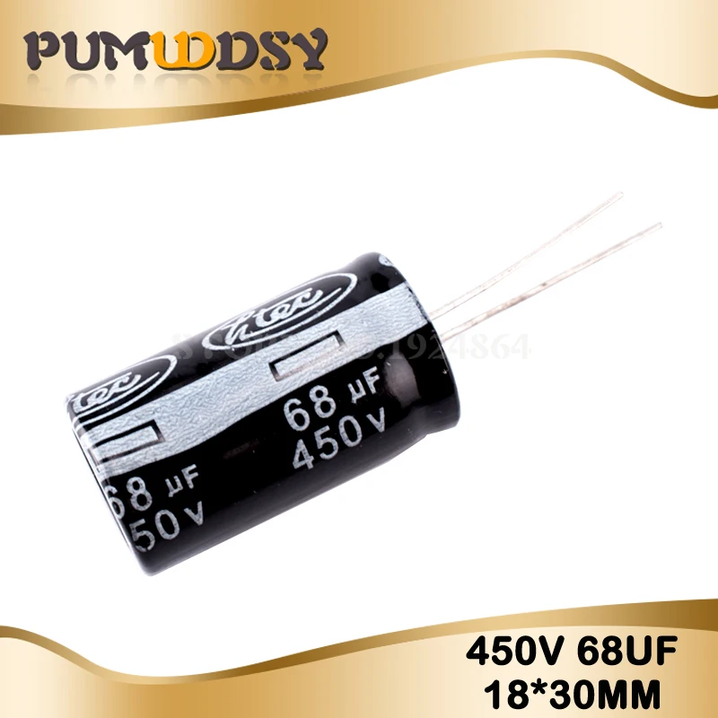 5 шт.; высокое качество; 450V68UF 18*25 мм 68 мкФ 450V 18*25 lectrolytic конденсатор с алюминиевой крышкой