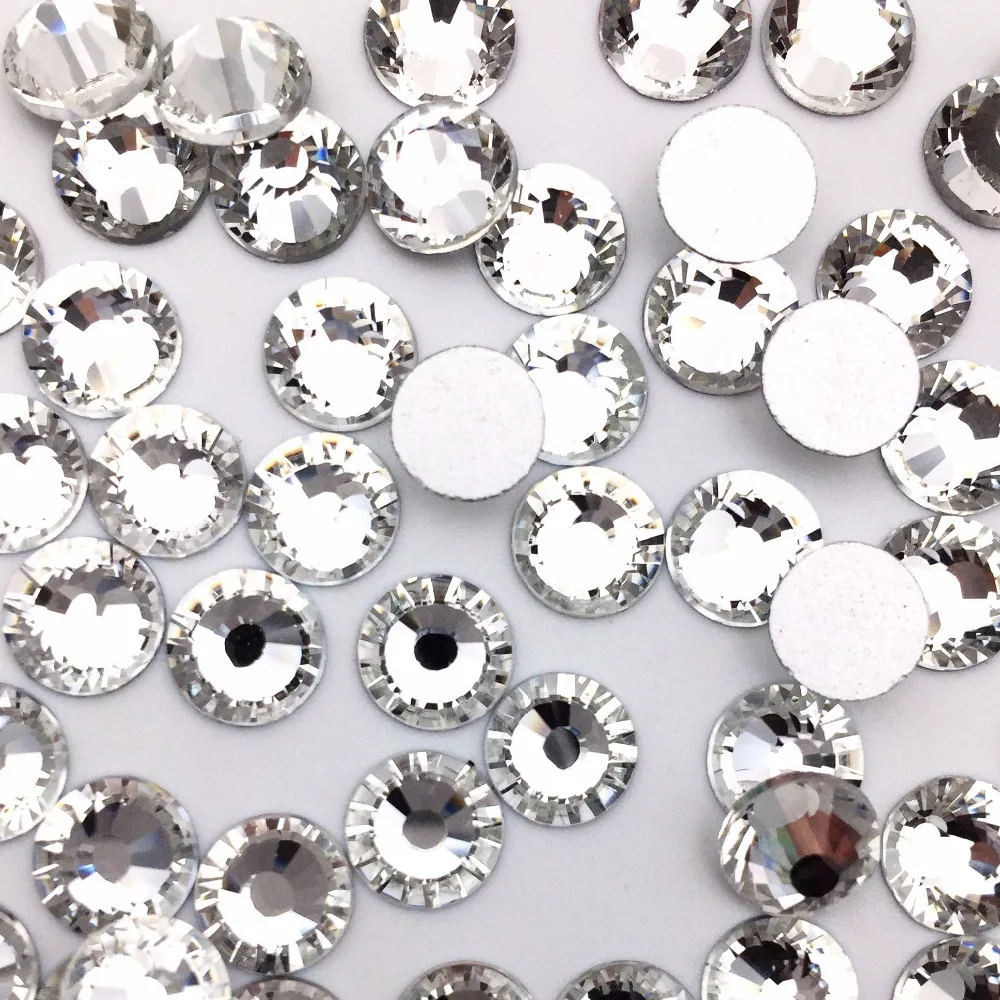 Новые SS3 и SS34 кристалл белый страз Камни Дизайн ногтей глиттер Flatback горный