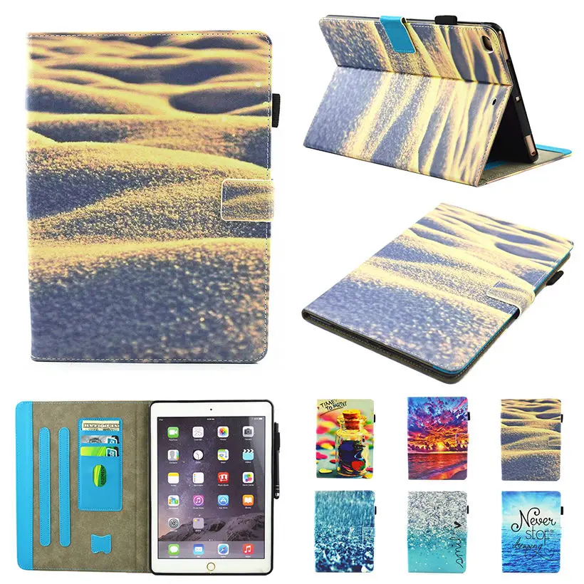 Модный силиконовый чехол книжка из искусственной кожи с рисунком для Apple iPad Mini 1 2 3