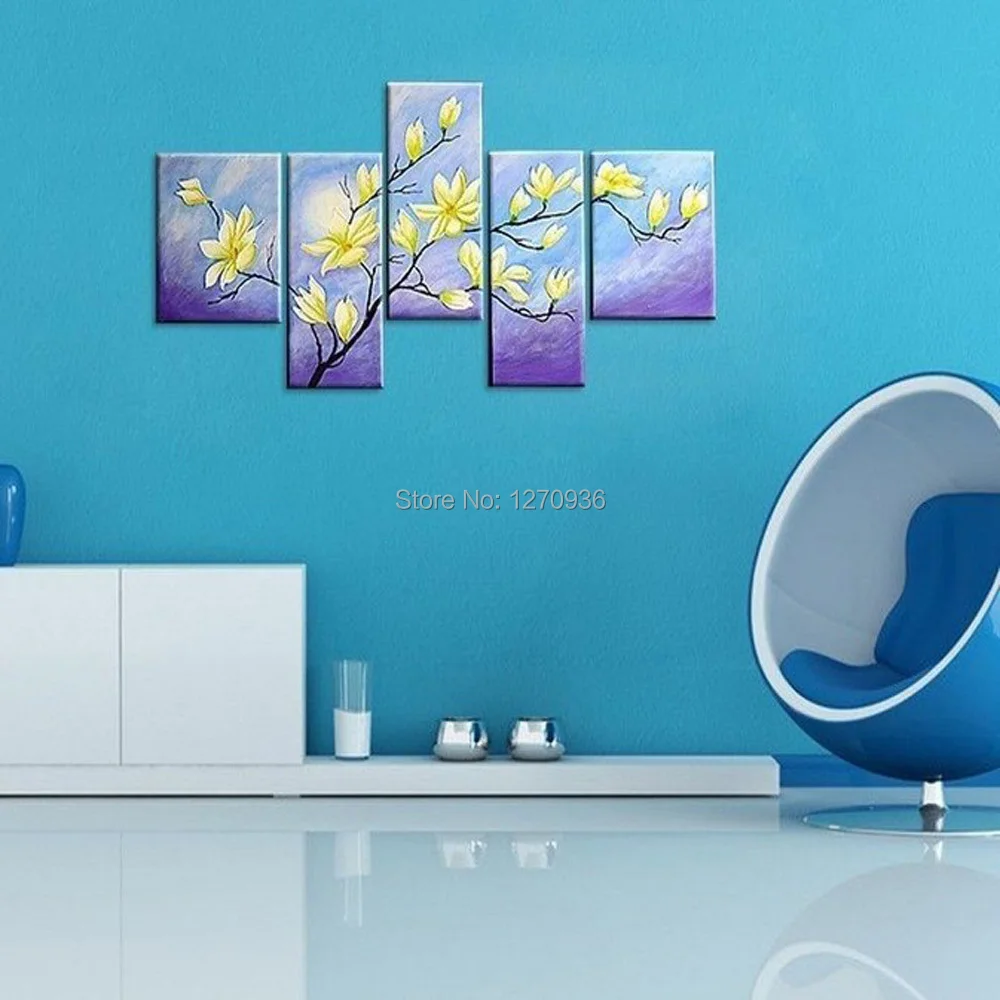 Ручная работа Современное Красивое растительное настенное искусство