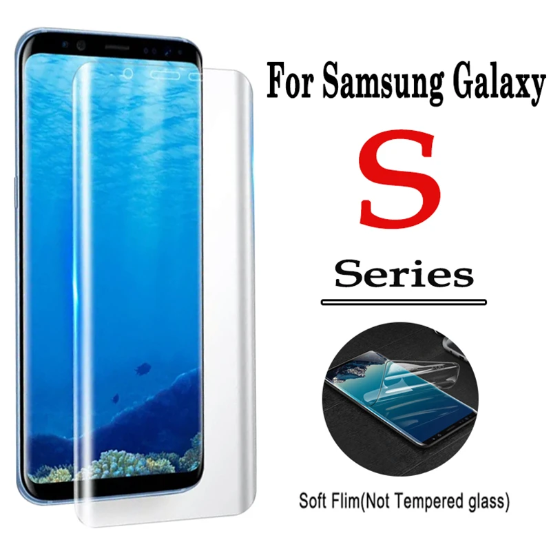 Для samsung galaxy s9 plus защита экрана s7 s6 s8 edge s 3D изогнутая полная крышка мягкая пленка