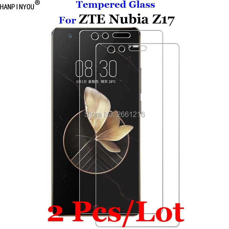 2 шт./партия для zte Nubia Z17 закаленное стекло 9H 2.5D Премиум Защитная пленка экрана 5