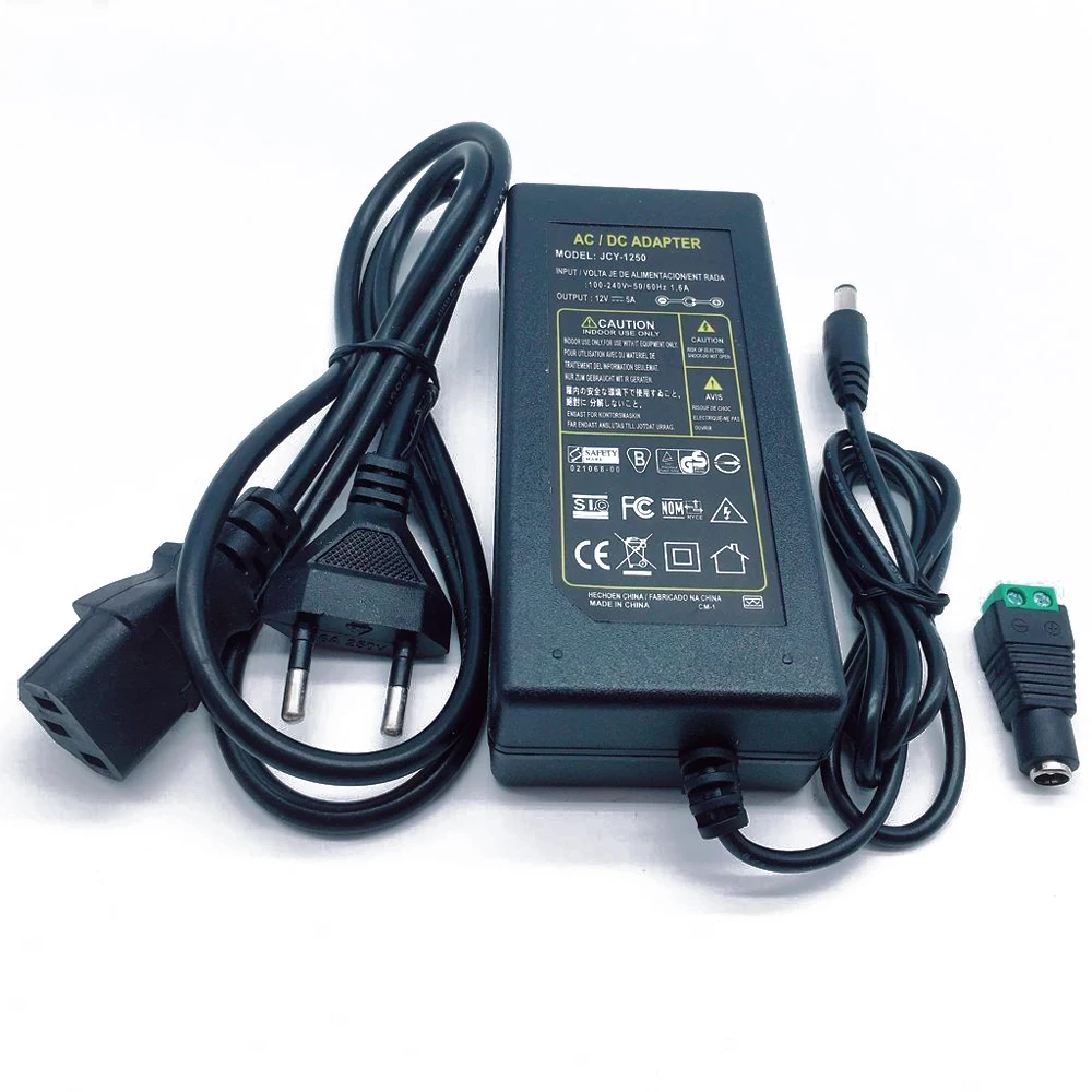 12V 5A 5 amp 60W DC EU/US UK AU адаптер питания трансформатор Светодиодная светильник | Лампы