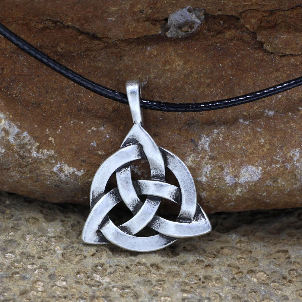 Youe shone Viking Triquetra Trinity Knot Norse ожерелье ирландский скандинавский Оловянный