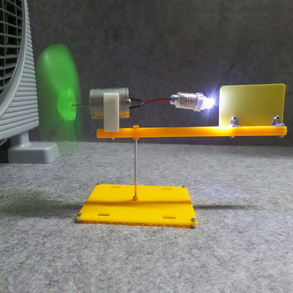 Mini power lighting system generation table lamp DC motor experimental small model assembly educational toys | Обустройство дома
