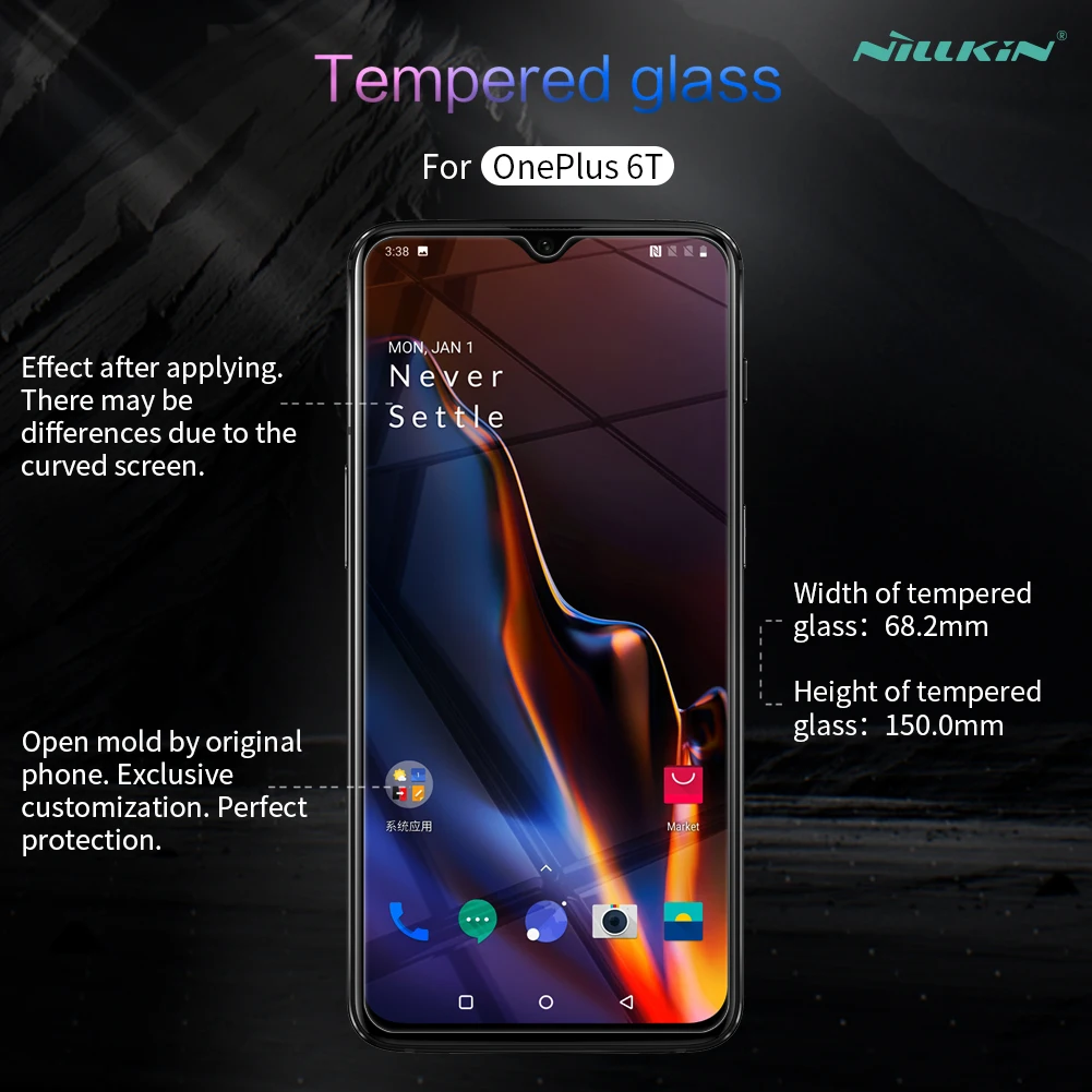 Закаленное стекло для OnePlus 6T защитная пленка экрана Nillkin Amazing H + PRO 0 2 мм 2.5D 6T|note 3