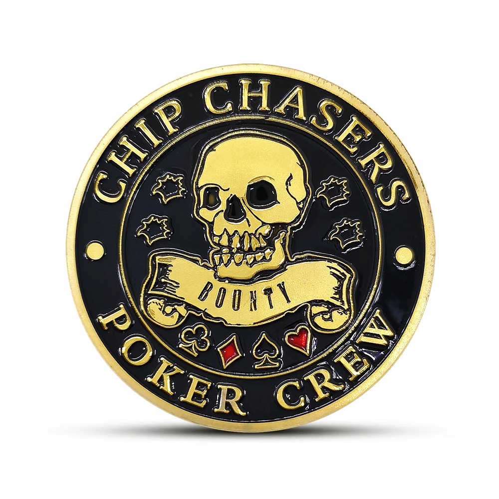 Poker Crew Chips Chasers Skull Coins коллекция значков сувениры коллекционные