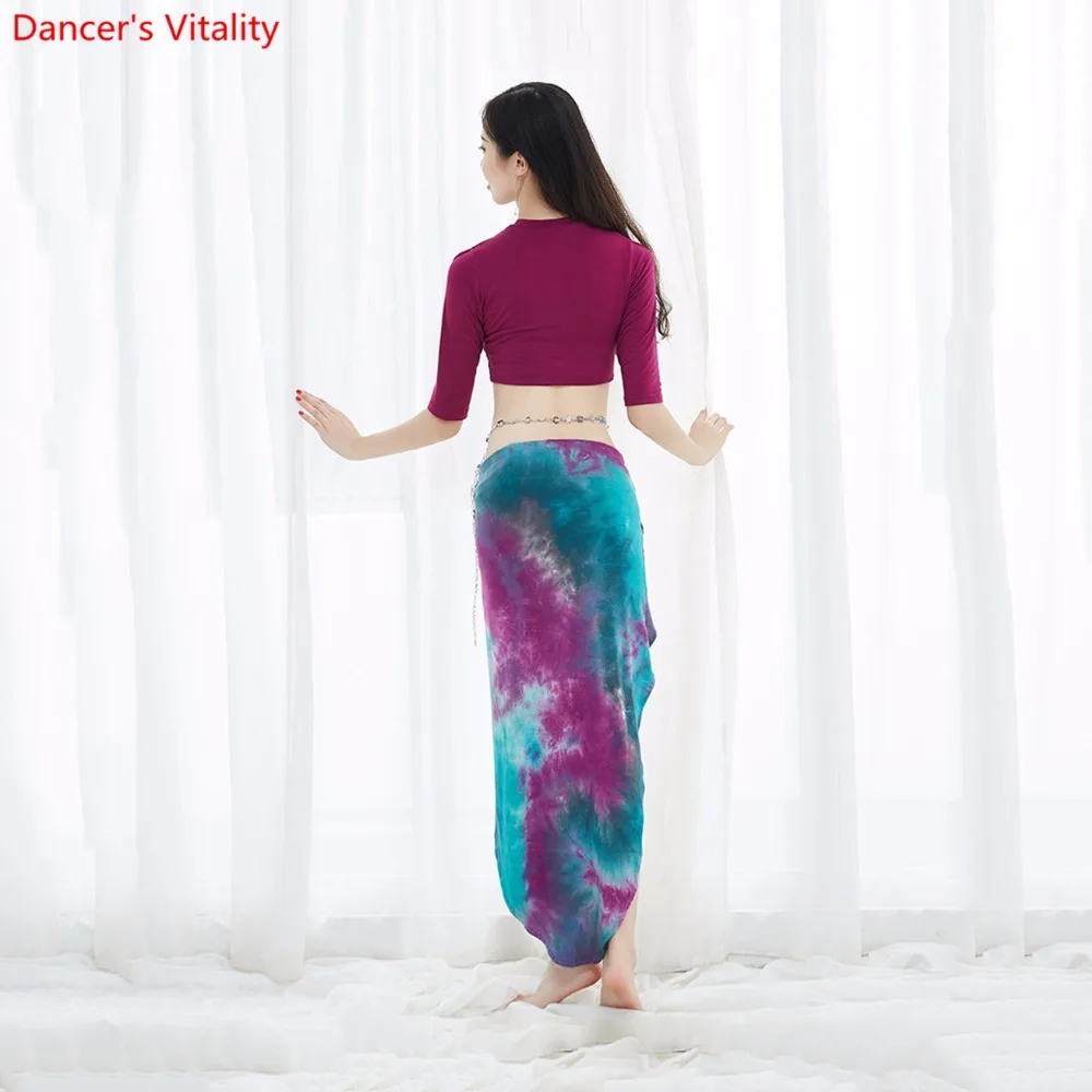 Новый женский костюм для танца живота сексуальный топ с круглым вырезом или юбка