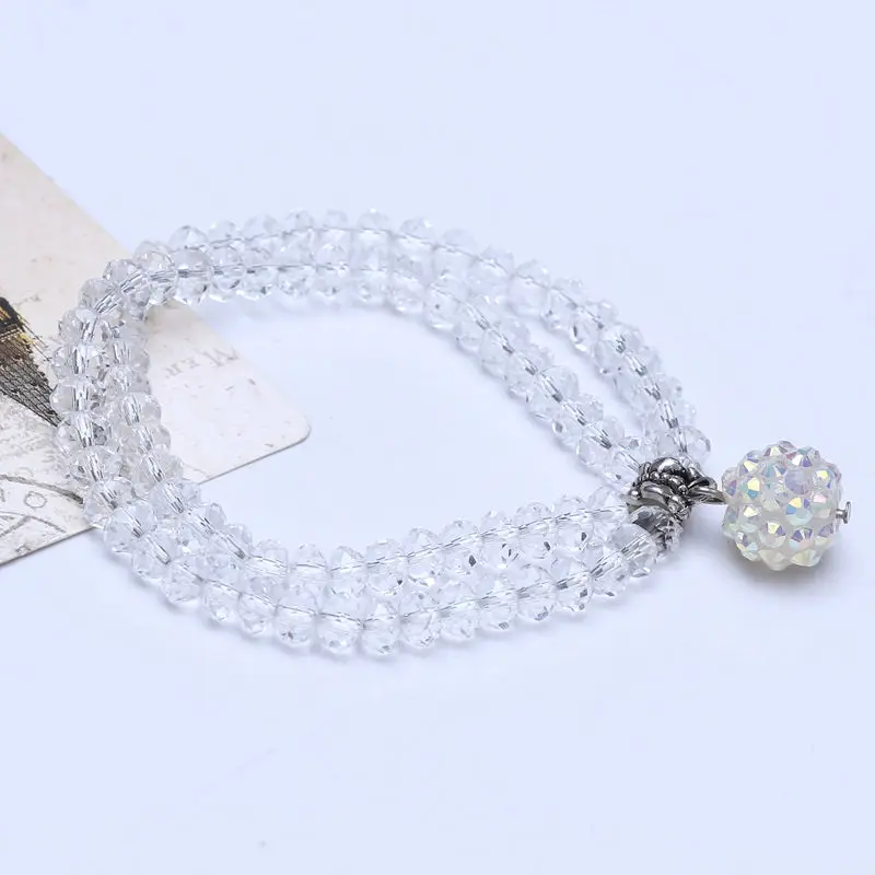 2016 трендовые ювелирные изделия браслет с гранеными кристаллами и бусинами