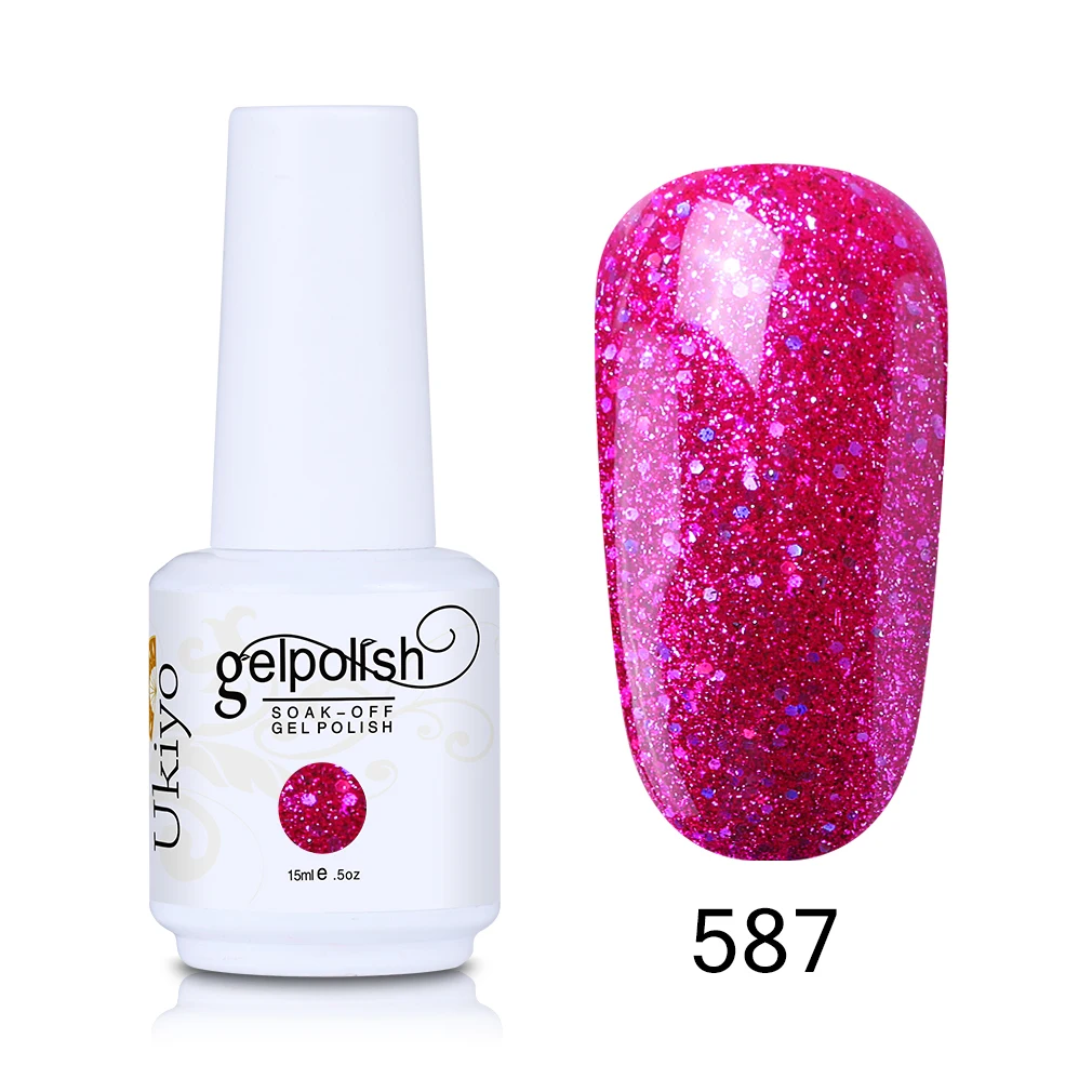 587 Ukiyo 15 мл Гель-лак для ногтей для стемпинга Vernis Ongle Esmaltes Permanentes De UV Y Led лак для ногтей Гель-лак es маникюр - Цвет: 587