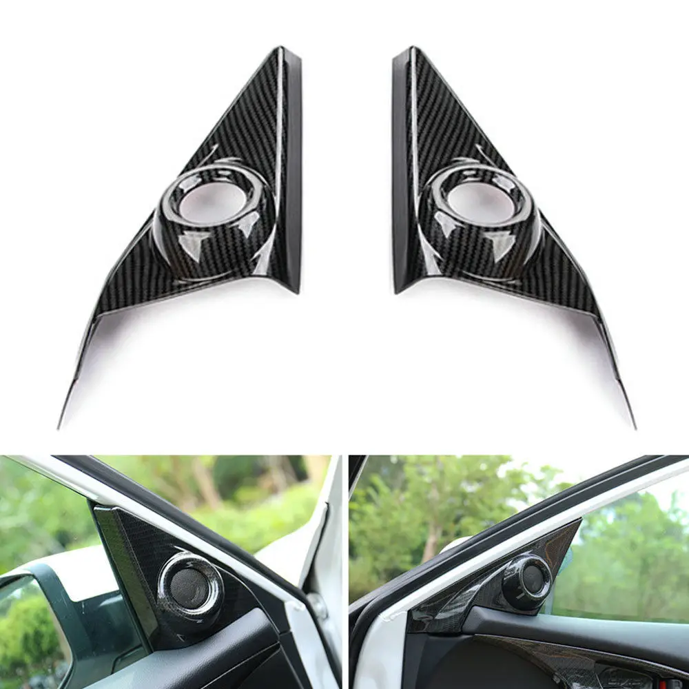 Для Honda Civic 2016 2017 2018 2 шт. ABS углеродное волокно цвет двери звук динамик аудио крышка