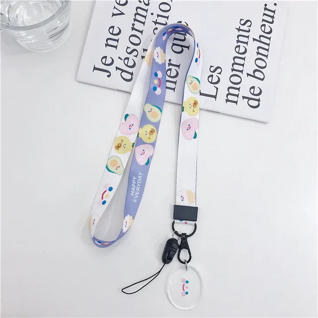 37 Клубника лимонные цветы персика шаблон ремень для телефона шеи/ремешок на запястье для камеры USB флэш-накопители ID карты ключи повесить веревку - Цвет: 37
