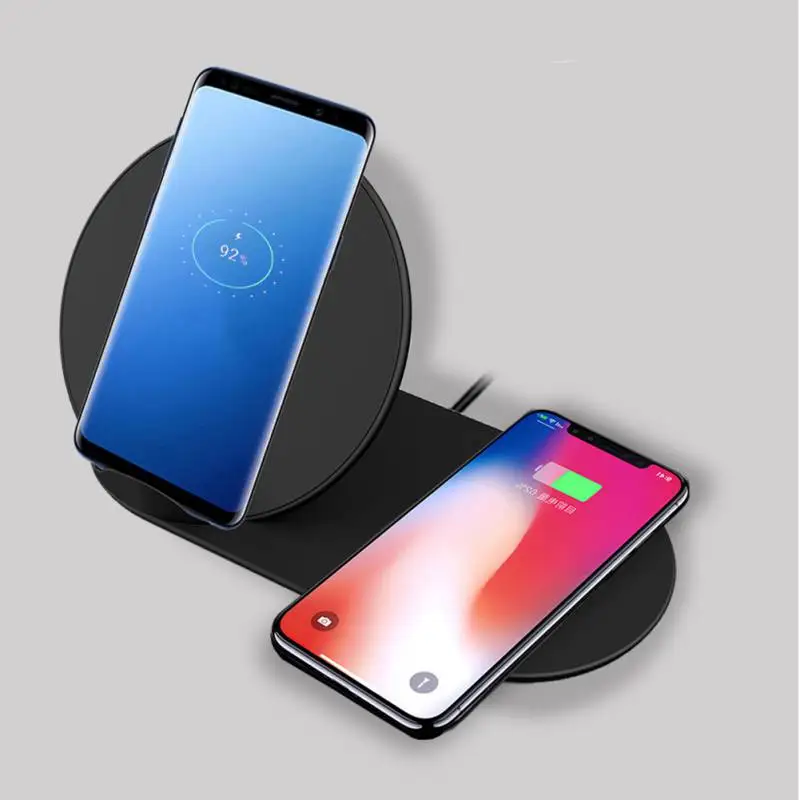 2 In 1 Fast Charging Qi Wireless Charger For iphone iwatch Samsung Watch usb Smart Phone Adapter | Электроника