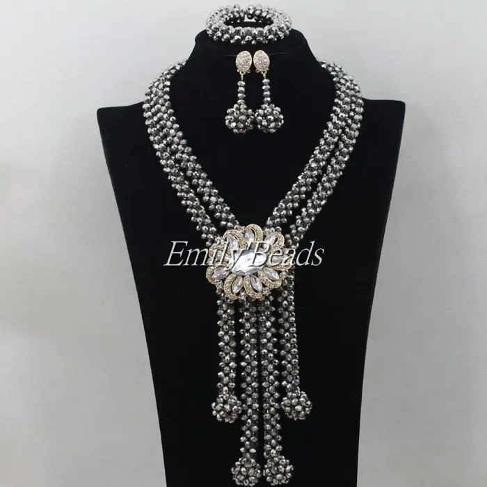 2015 Новые Свадебные африканские Ювелирные наборы Австрийские нигерийские