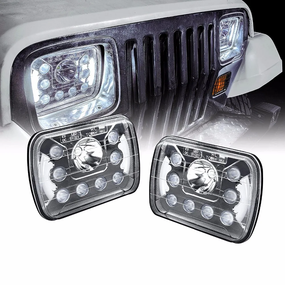 5x7 фары 45W 7X6 дюймов H6014/H6052/H6054 алмазные герметичные светодиодные