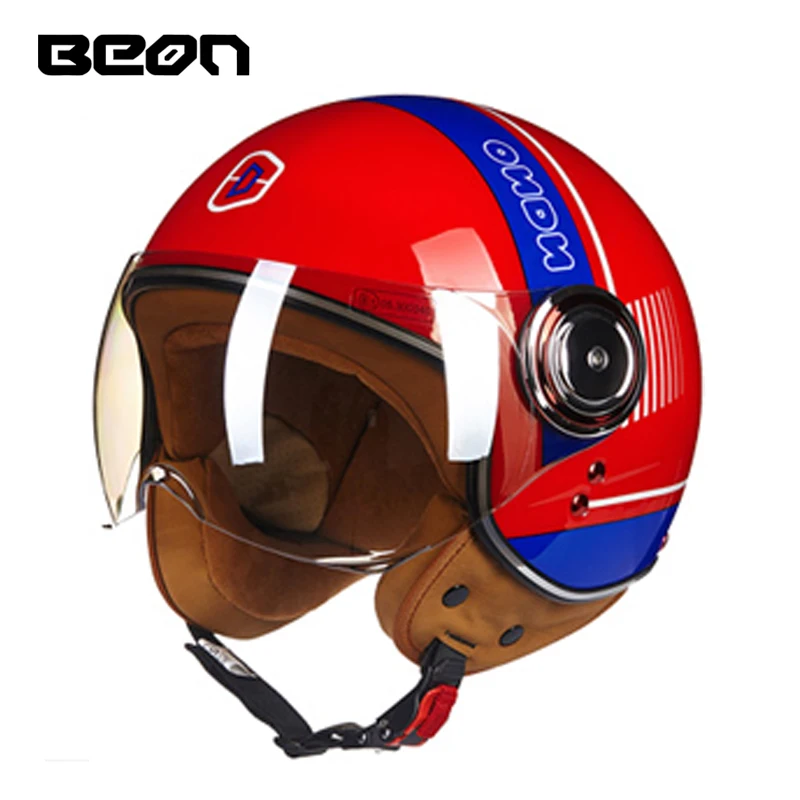 BEON moto rcycle скутер шлем 3/4 с открытым лицом halmet cross винтажный Casco cicleta Capacete 110b Быстрая
