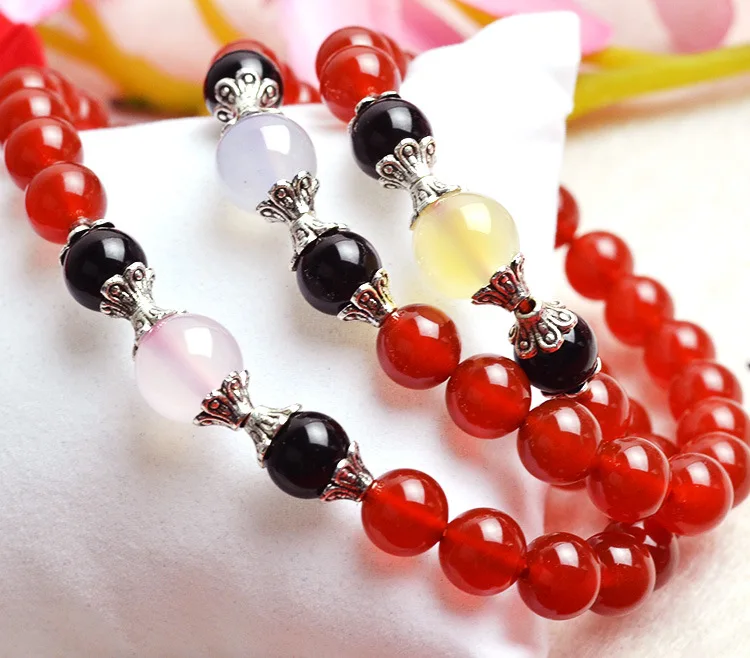 8 мм Уникальный 100% натуральный красный браслет с сердоликом для мужчин и женщин