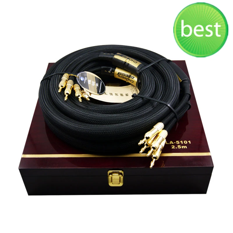 Аудиофил Hi Fi кабель Choseal LA 5101 6N 24K позолоченный Банановый штекер