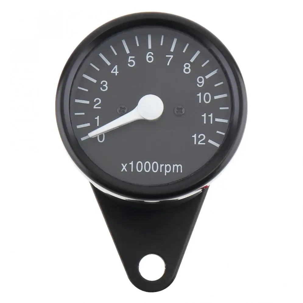 Universal 12V Motorcycle Tachometer Black LED Back Light Metal Shell Speedometer for | Автомобили и мотоциклы