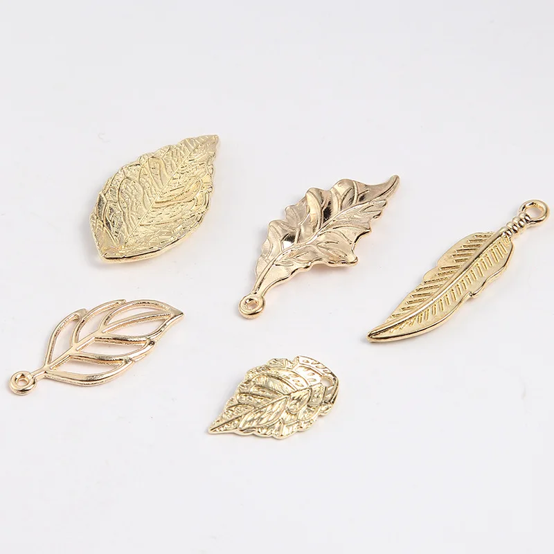 

10pcs Metal Fligree Leaf Charms Necklace Pendants Accessory for DIY Jewelry Making Alloy Bracelets Charms Handmade Findings