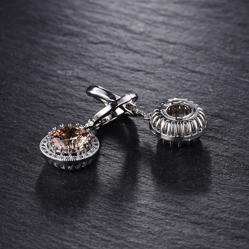 Женская серебряная Сережка BUDONG с синим цирконием XUE040|womens dangle earrings|dangle drop earingsdangle