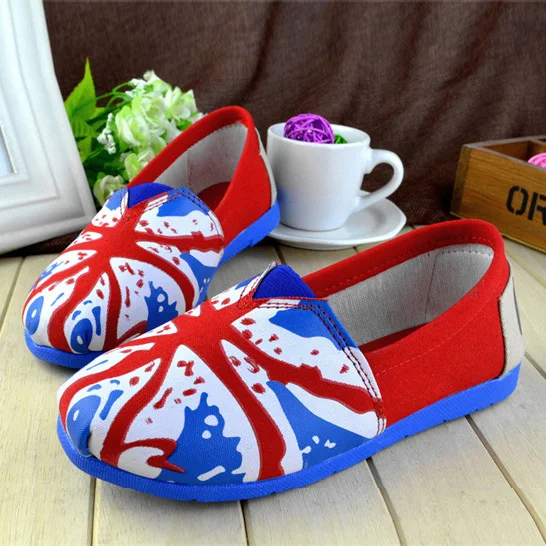 31-36 Euro size 2015 spring new child canvas shoes cotton-made girls baby sneakers children lazy | Детская одежда и обувь