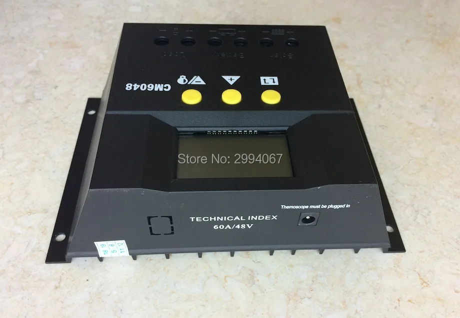 12V 24V автоматическая работа 60A LCD Интеллектуальный Солнечный PV Контроллер заряда