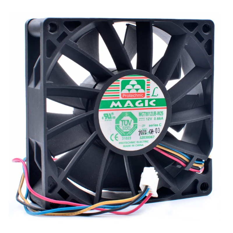 Оригинальный MGT8012UB-W25 8 см 8025 80x80x25 мм 12В 0.66A сервер шасси большой объем воздуха Вентилятор охлаждения