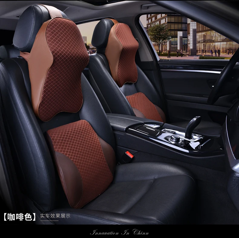 3D пены памяти подголовник подушка для автомобиля Автомобильная шеи Ieather