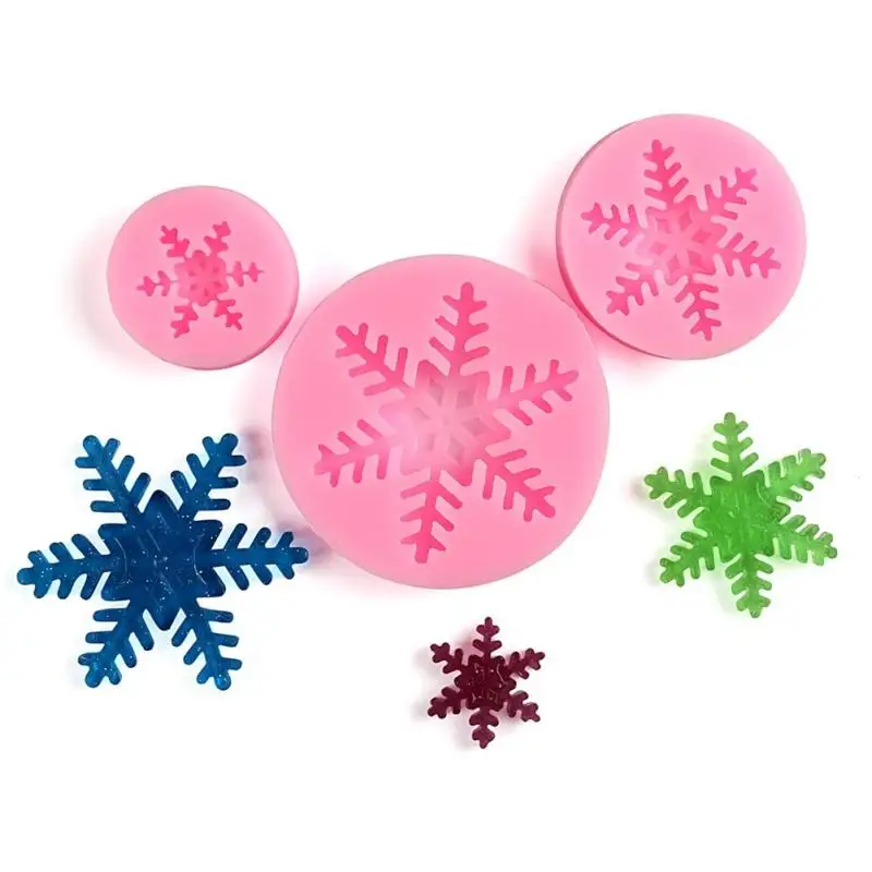 3D Снежинка шоколадный торт силиконовые формы поделки помадка выпечки Пособия по