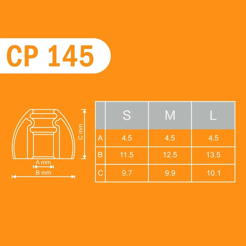 Наушники вкладыши SpinFit CP145 запатентованные силиконовые насадки для ушей с