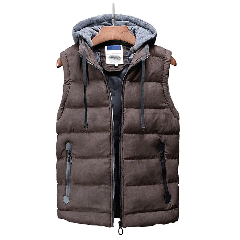 Новый Повседневное для мужчин жилет мужской Slim Fit куртка без рукавов Лидер продаж