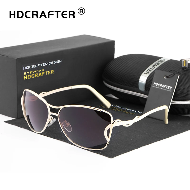 HDCRAFTER солнцезащитные очки для женщин поляризационные Ретро стиль Бабочка Модные