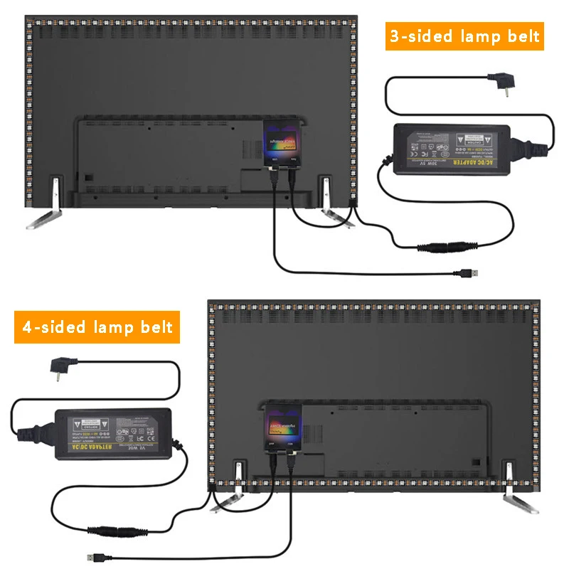 Customized LED RGB Dream Color Ambilight Ambibox PC Monitor Display TV Screen Synchronization Background Lamp