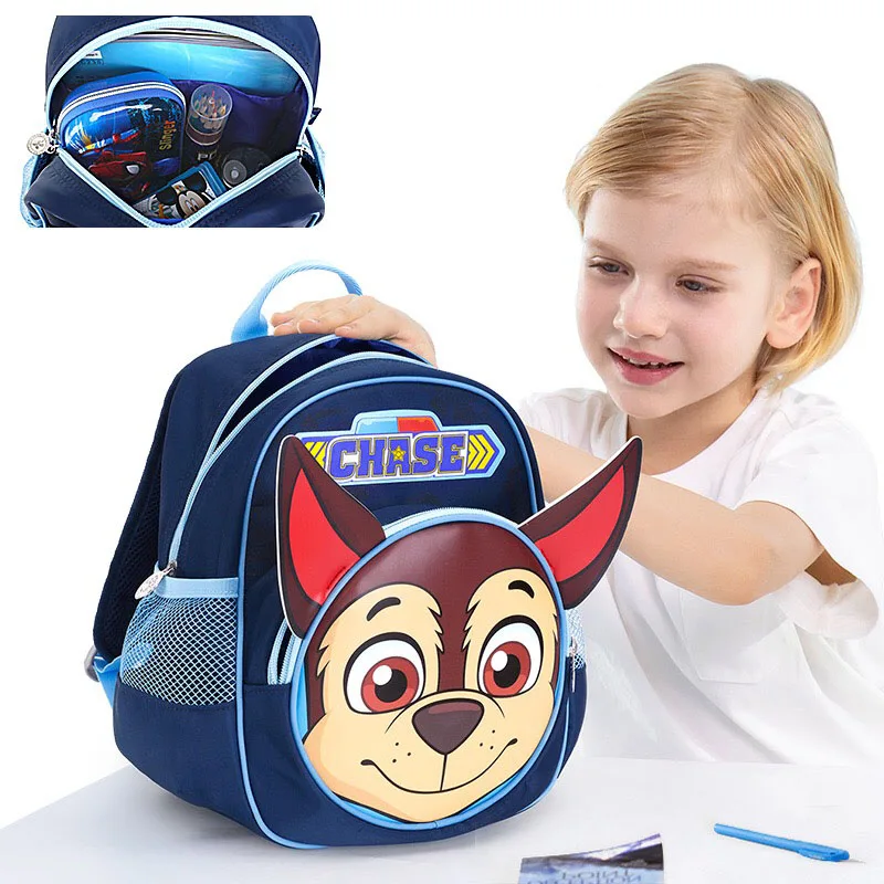 1 Pc Paw Patrol Backpack for Kids Waterproof Skye Marshall Chase Rubble School Knapsack Figures Children Plush Bag Kindergarten image 4