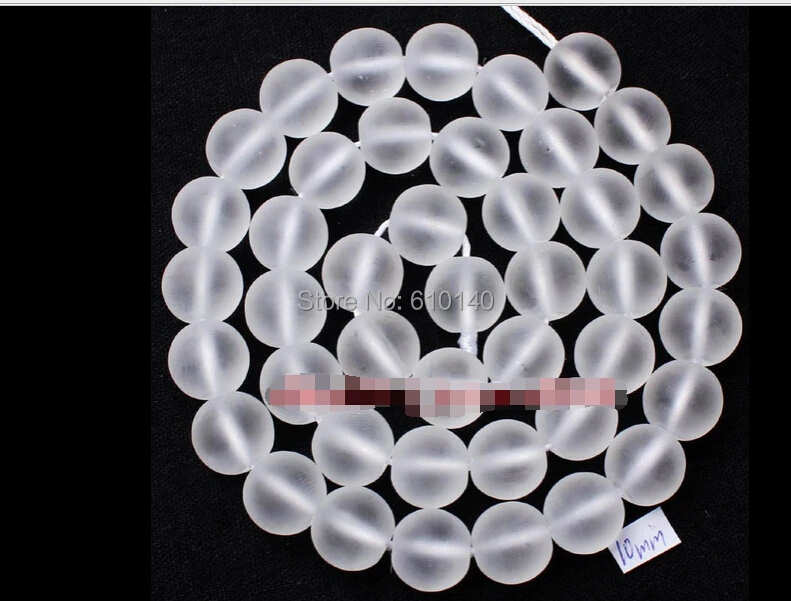 10 мм матовый белый кристаллический кварцовый Круглый бисер 15&quot|bead strands|loose beadswhite