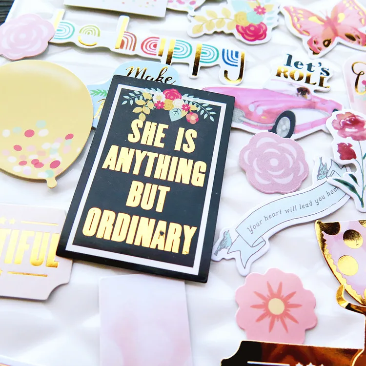Ksccraft Be Happy фольга Бумага высечки для DIY скрапбукинга/Фотоальбом украшения открыток ремесла 55 шт