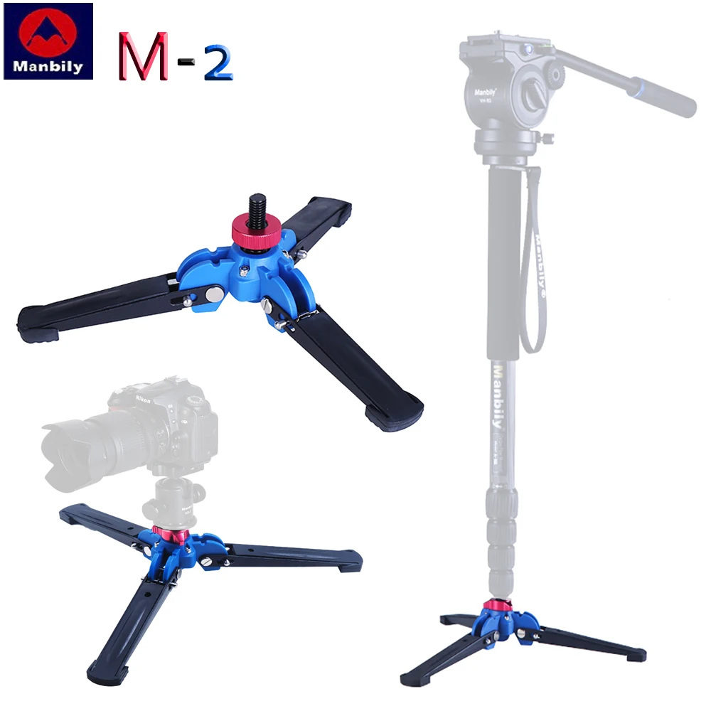 

M-2 Hydraulic Universal Mini Three Feet Support Stand Base Monopod Camera desktop stand for Monopod Ballhead with 3/8" screw