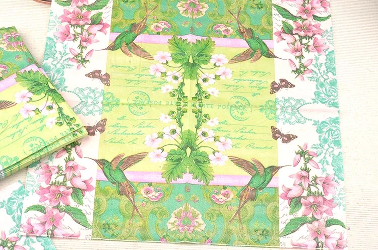 2018 Новый Лили жаворонок цветок Праздничная бумажная салфетка и вечерние ткань