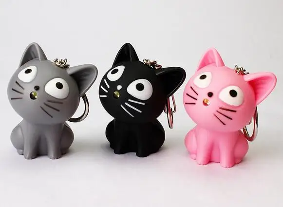 Милый брелок с сыром и котом со звуком Мяу светодиодный kawaii подарок на день