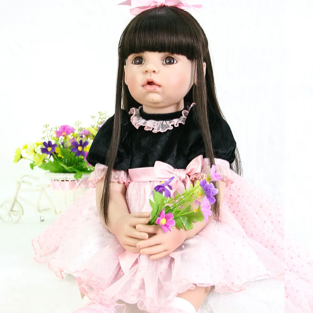 New 60cm Silicone Reborn Babies Lifelike Toddler Angel Baby Bonecas Girl Doll Bebe Brinquedos Toys For Kids Gift | Игрушки и хобби